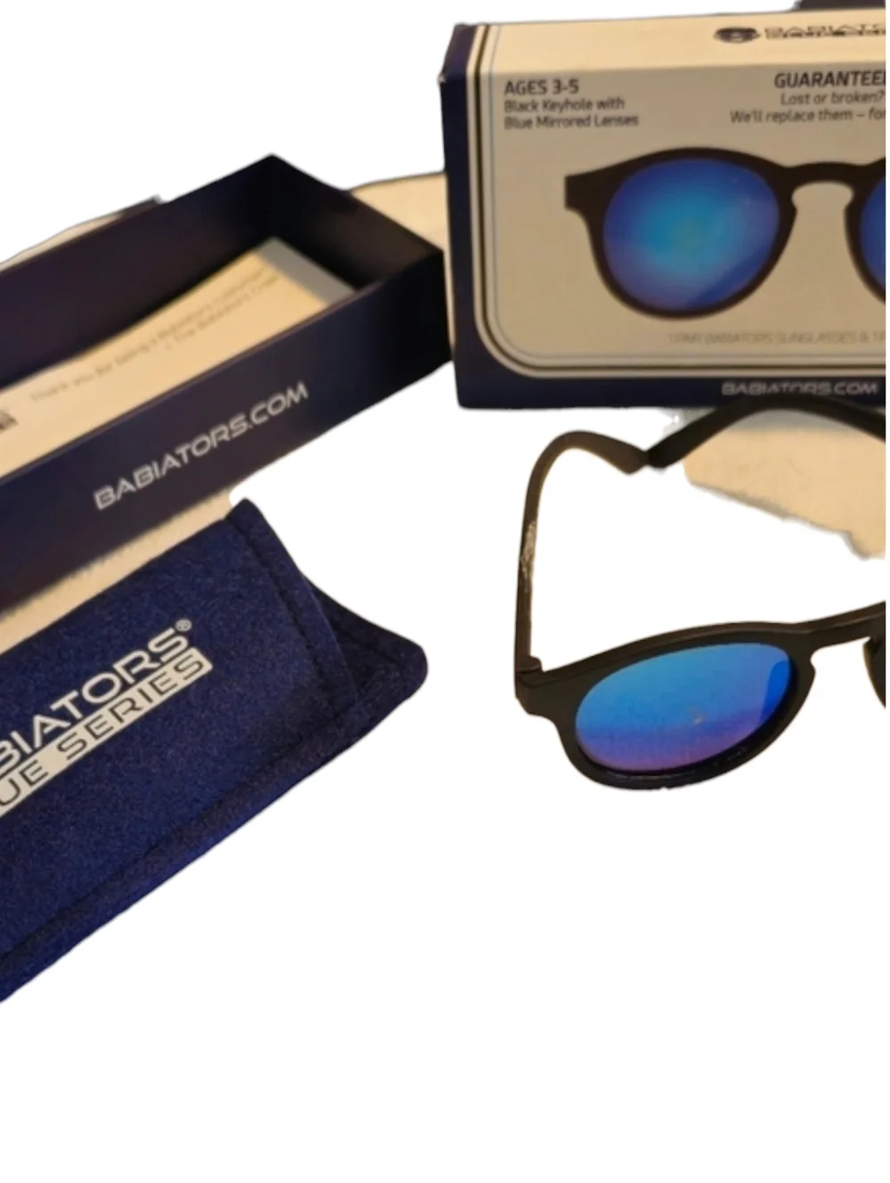 Babiators POLARIZED 100% UV PROTECTION Sunglasses BPA FREE Blue Mirrored Age 3-5